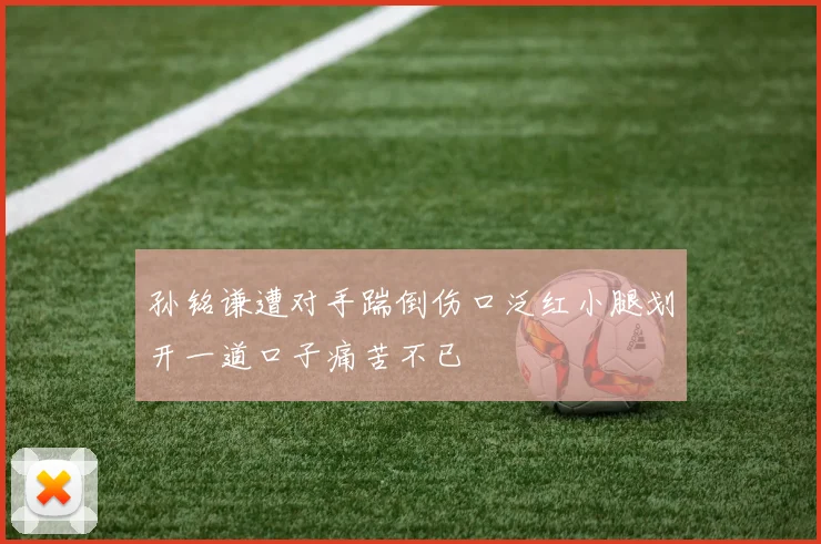 孙铭谦遭对手踹倒伤口泛红小腿划开一道口子痛苦不已